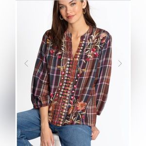 Johnny Was Rosalva Paris Effortless Blouse Multicolor NWT